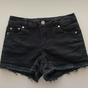 Size 8, black, Tractr jean shorts
